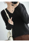 IMG 128 of Loose Sexy Undershirt Women Plus Size Warm Korean Sweater Thin V-Neck Outerwear