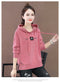 IMG 116 of Thick Embroidered Flower Casual Hooded Sweatshirt Women Trendy Student Loose Tops Outerwear