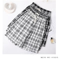 IMG 110 of Chequered Shorts Women Summer Plus Size Loose Casual Pants High Waist Straight Thin Bermuda Shorts