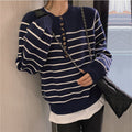 IMG 116 of Korean Slim Look V-Neck Under Pullover Solid Colored Casual All-Matching Undershirt Sweater Women Outerwear