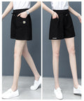 IMG 114 of Shorts Women Summer Loose High Waist Slim Look Casual Wide Leg A-Line Outdoor ins Shorts