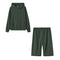 Two-Piece Sets Women Trendy Casual Home Solid Colored Sweatshirt Shorts Sporty Sleepwear