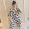 Pyjamas Women Summer Short Sleeve Versatile One-Piece Pajamas Skorts Loose Plus Size Student Adorable Dress Loungewear Sleepwear