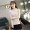 IMG 107 of Korean Slim Look Lace Spliced Half-Height Collar Knitted Undershirt Button Accessories All-Matching Sweater Women Outerwear