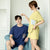 Img 1 - Cotton Couple Pajamas Short Sleeve Shorts Summer Thin Loungewear Men Sets Women Casual Outdoor