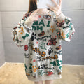 IMG 107 of Sweatshirt Women Korean Loose Alphabets Thin Dye Round-Neck Long Sleeved Outerwear