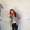 IMG 110 of Korea Sweater Women Cardigan Trendy Slim Look V-Neck Plus Size Outerwear