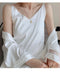 IMG 120 of Pajamas Women Sexy Silk Summer Thin Lace Strap Pyjamas Two-Piece Sets Pad Sleepwear