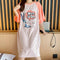 Pyjamas Women Summer Thin Cotton Short Sleeve Mid-Length Pajamas Student Adorable Cartoon Plus Size Pregnant Woman Sleepwear