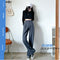 Img 9 - Wide Leg Suit Pants Women High Waist Slim Look Drape Long Loose Straight Casual Floor-Length