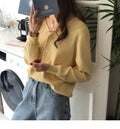 IMG 106 of Sweater Women Loose All-Matching Lazy Cardigan French Tops Demure Outerwear
