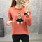 IMG 139 of Round-Neck Sweatshirt Women Thin Loose Korean Alphabets Printed Student Undershirt Colourful Tops Outerwear