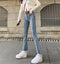 IMG 105 of Korean chicFlare Leg Pants Women High Waist Slim Look Loose All-Matching Vintage Popular Young Look Denim Pants Pants