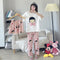 Pajamas Three-Piece Women Summer Sets Loose Short Sleeve Shorts Long Pants Plus Size Cartoon Korean Loungewear Sleepwear