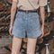 Img 2 - Vintage Hong Kong Wide Leg Shorts Summer Casual High Waist Loose Denim Women