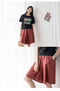 IMG 109 of Bermuda Shorts Women Summer Solid Colored Casual Loose Plus Size Thin Wide Leg Pants Shorts