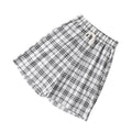 Img 5 - Shorts Women Summer Loose High Waist Mid-Length Pants Hong Kong Straight Thin Chequered ins