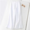 Img 6 - Art Vintage Cotton Blend Wide Leg Long Pants Women Loose Slim Look Elastic High Waist Straight Casual