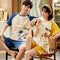 Couple INS Cartoon Pajamas Women Sets Summer Men Short Sleeve Shorts Loungewear YSD Sleepwear