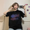 IMG 107 of Summer Korean Loose BFHarajuku Mid-Length Short Sleeve T-Shirt Women Student Tops ins T-Shirt