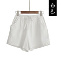 Img 6 - Cotton Blend Shorts Women Summer Loose Line Wide Leg Pants High Waist Plus Size Casual A-Line Outdoor Bermuda Shorts