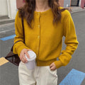 IMG 102 of Korean Slim Look V-Neck Under Pullover Solid Colored Casual All-Matching Undershirt Sweater Women Outerwear