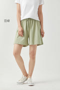 IMG 116 of Cotton Shorts Women Summer Japanese Loose Wide Leg Bermuda Non Cozy Casual Pants Shorts