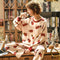 Pajamas Women Cotton Long Sleeved Loungewear Men Thin Summer Sets Sleepwear