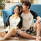 Couple Pajamas Summer INS Popular Cotton Short Sleeve Shorts Korean Adorable Cartoon Men Women Loungewear Sets Sleepwear