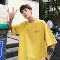 Img 1 - Summer Men Korean Popular Loose Casual Round-Neck Tops Solid Colored Short Sleeve T-Shirt