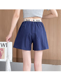 IMG 112 of Shorts Women Cotton Summer Loose Pants Slim Look Elastic Waist Casual Outdoor Shorts