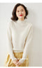 IMG 129 of Undershirt Women Under Elegant Western Long Sleeved Half-Height Collar Sweater Knitted Tops Outerwear