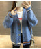 IMG 111 of Women Trendy Matching Knitted Cardigan Short Korean Loose Sweater Long Sleeved Outerwear