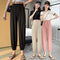 Img 1 - Summer Ice Silk Pants Women High Waist Drape Thin Anti Mosquito Slim Look Loose Jogger Wide Leg Lantern