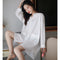 Img 15 - Summer Sexy Popular Pyjamas Women Thin Short Sleeve Loose Chiffon Shirt Dress