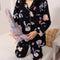 INSKorean Teens Long Sleeved Chequered Loungewear Two-Piece Sets Cotton Adorable Casual Pajamas Outdoor Sleepwear