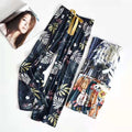 Img 3 - Korean Women Summer Plus Size Ant Casual Pajamas Pants Fresh Looking Thin Printed Long Adorable Student Loose Home