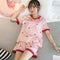 Img 11 - Ice Silk Pajamas Women Summer Adorable Sweet Look Teenage Girl Pink V-Neck Replica Student Loungewear Sets