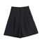 Img 5 - Suits Shorts Women Summer Thin Loose High Waist Wide Leg Black Straight A-Line Casual Pants Bermuda