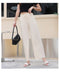 IMG 116 of Summer Ice Silk Wide Leg Pants Women High Waist Slim Look All-Matching Candy Colors Casual Pants