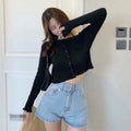 Img 3 - Teens Summer Hong Kong Women Ruffle Sweater Short Cardigan Tops
