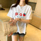 Img 1 - Summer Short Sleeve T-Shirt Women Cotton Printed Loose Round-Neck Half Sleeved insUnder Tops