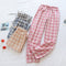 Img 2 - Couple Chequered Pajamas Pants Japanese Summer Thin Women Cotton Plus Size Loose Home