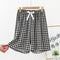 IMG 144 of Drawstring Cotton Pajamas Pants Women Summer Home Mid-Length Thin Adorable Japanese Loose Outdoor Beach Shorts
