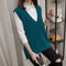 Knitted Vest Women Korean Tank Top Outdoor Sleeveless Plus Size Sweater Outerwear