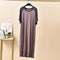 Women Summer Pajamas Pyjamas Modal Cotton Short Sleeve Double Colour Spliced Dress Sleepwear