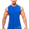 Fitness Tank Top Men Solid Colored Sporty Splitted Loose Vest T-Shirt Cotton Tank Top