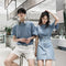 Img 1 - Niche Trendy Couple Summer Short Sleeve T-Shirt Korean insPopular Elegant Dress Sets