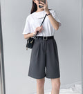 IMG 125 of Suits Shorts Women Summer Thin Casual High Waist Loose Slim Look Wide Leg Pants Plus Size Shorts