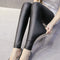 Img 2 - Stretchable Leggings Women Outdoor Thick Gloss Pants Fitted Step-Over Ankle-Length Cropped Leggings